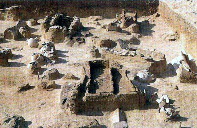 View of the cemetery - The extensive cemetery occupies the coastal zone of Ierissos, was being used by the archaic years (7th,6th century b.c.) till recently (17th century) and it numbers about 9.000 graves.