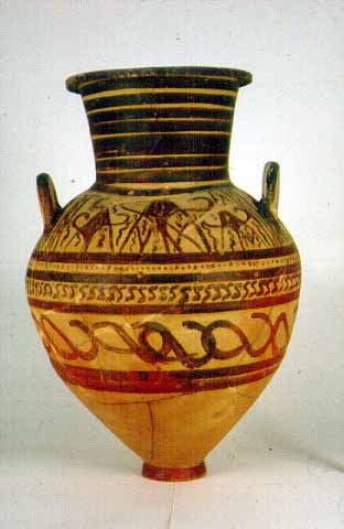 Geometric decoration - Proasteio cemetery - The vases were chiefly painted, with foliate and geometric decoration