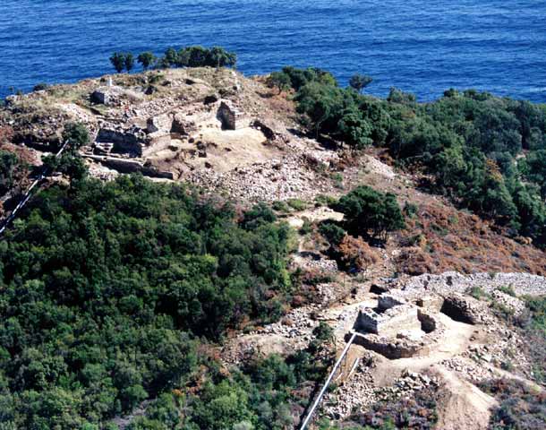 Ancient Stageira - Ancient Stageira aerial view